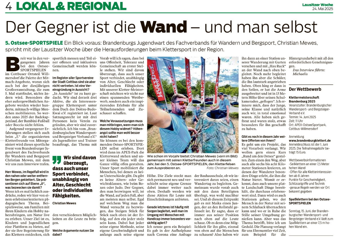 Pressebericht in der Lausitzer Woche